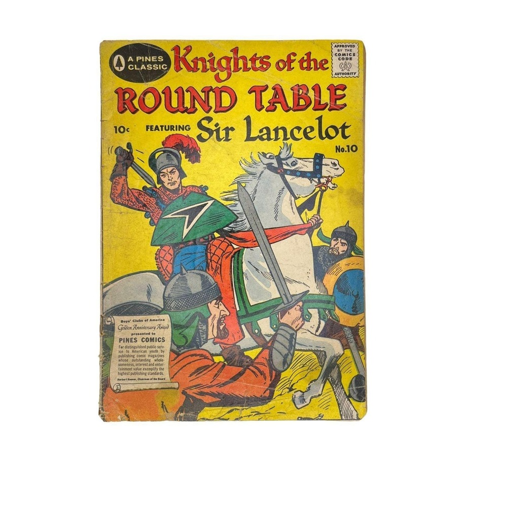 Knights of the Round Table W/ Sir Lancelot # 10 Silver Age 1957 Pines Comics